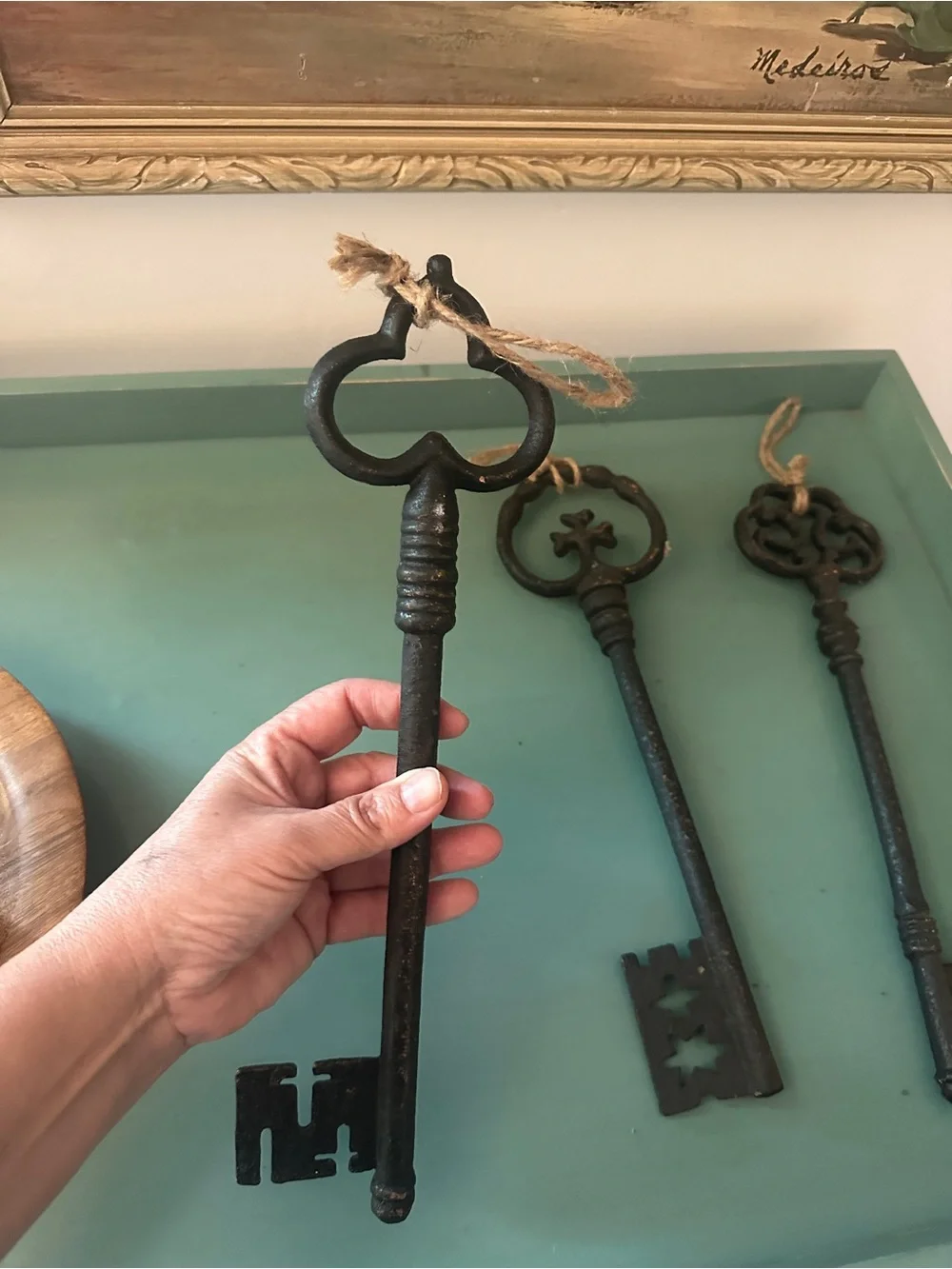 Metal  Skeleton Keys Wall Decor - Black , set of 3 , 13”